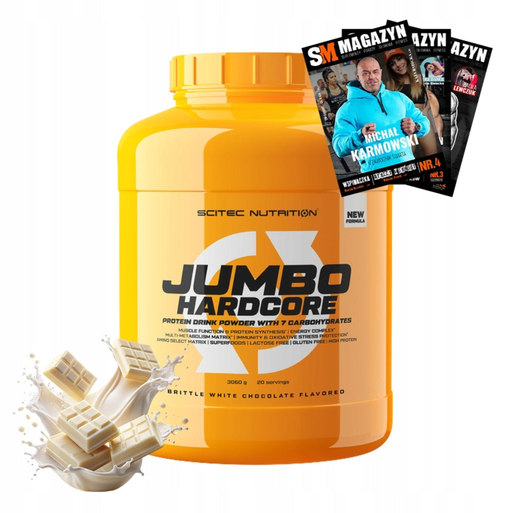 SCITEC JUMBO HARDCORE 3060g Gainer Protein Whey