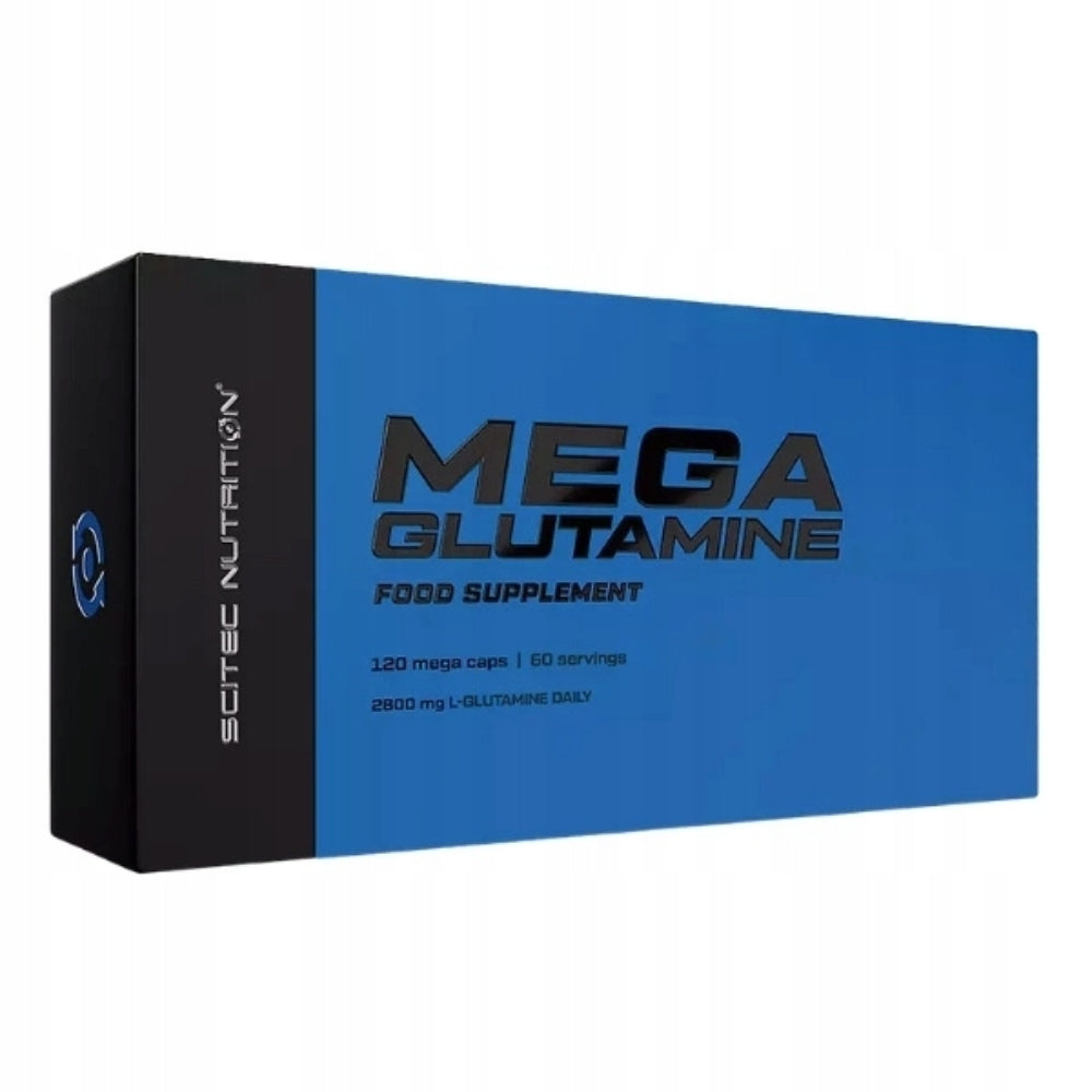 SCITEC MEGA GLUTAMINE 120 CAPSULES STRENGTHENING MUSCLE REGENERATION AND GROWTH Expiration date at least 3 months from the date of purchase
