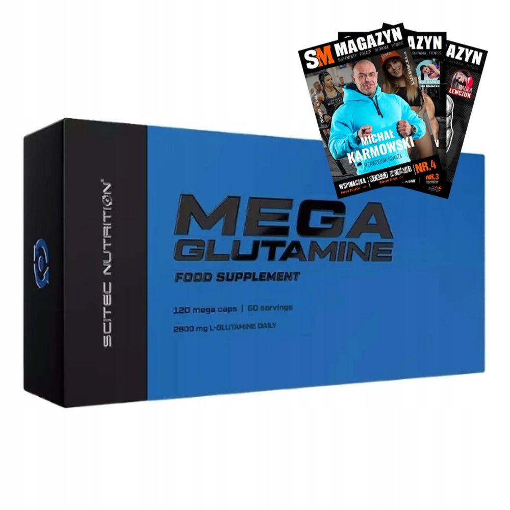 SCITEC MEGA GLUTAMINE 120 CAPSULES STRENGTHENING MUSCLE REGENERATION AND GROWTH