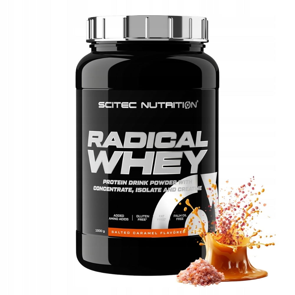 SCITEC RADICAL WHEY 1000 g PROTEIN CREATINE GLUTAMINE LEUCINE STRENGTH MASS