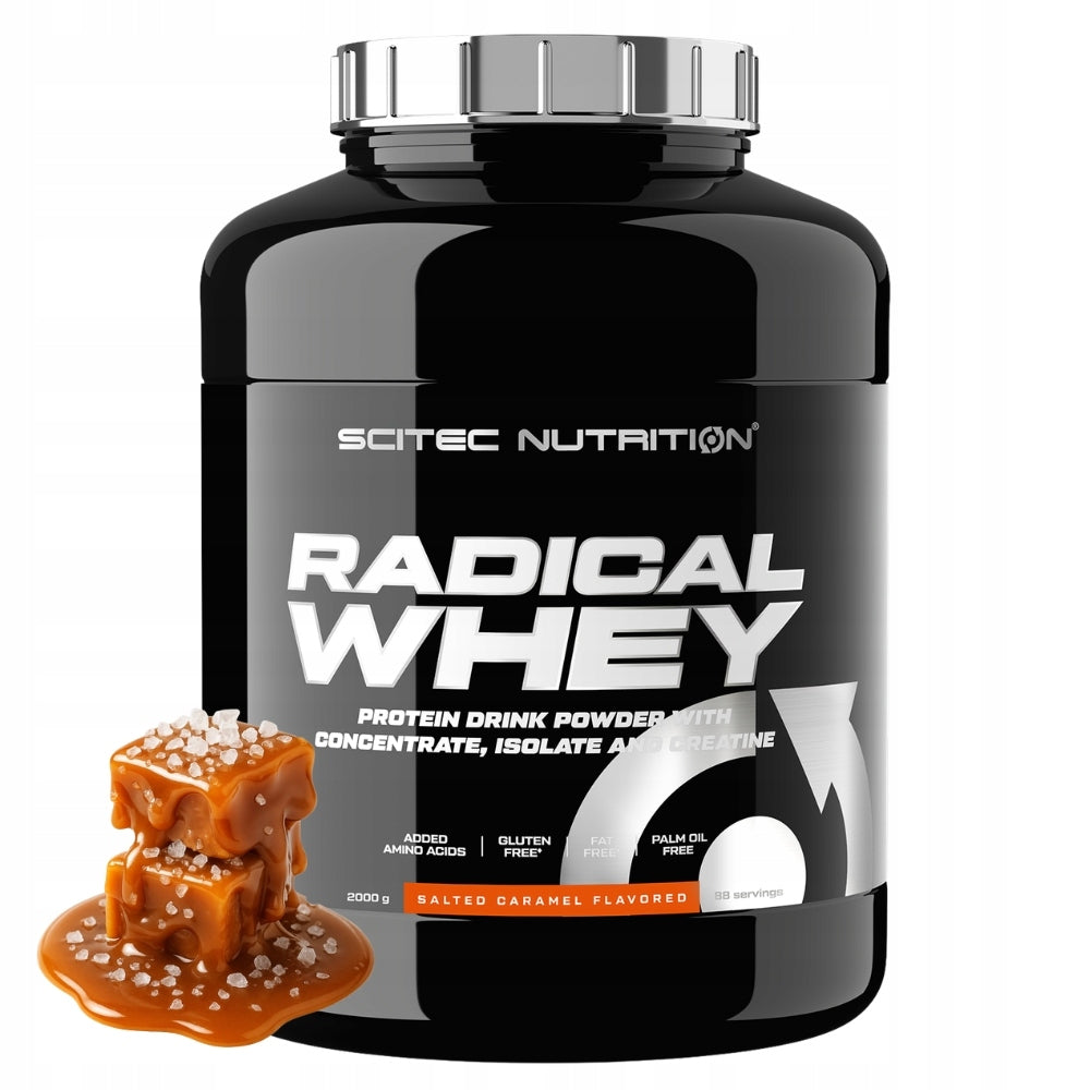 SCITEC RADICAL WHEY 2000 g PROTEIN CREATINE GLUTAMINE LEUCINE STRENGTH MASS