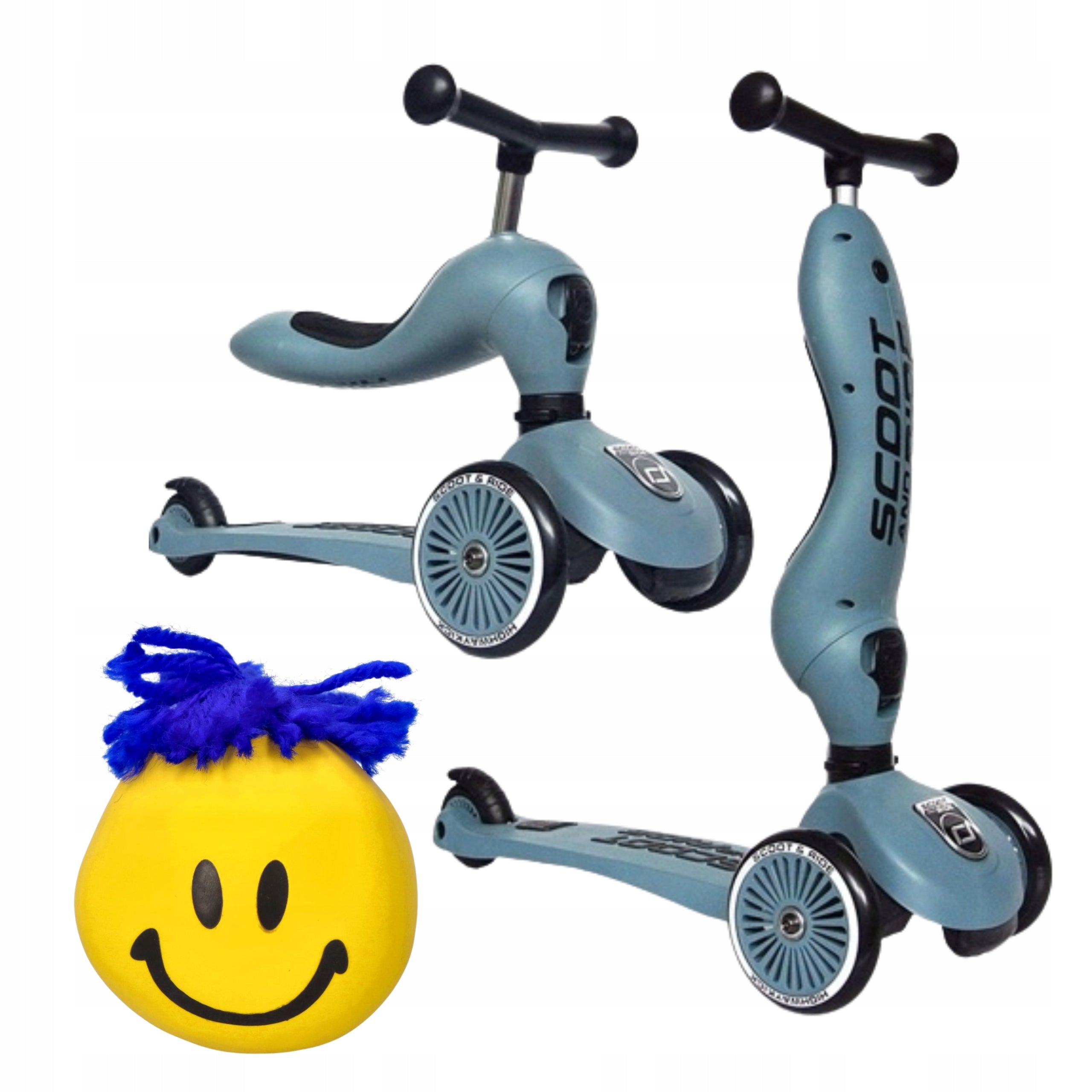 Paspirtukas - triratukas Scoot & Ride 2in1, mėlynas