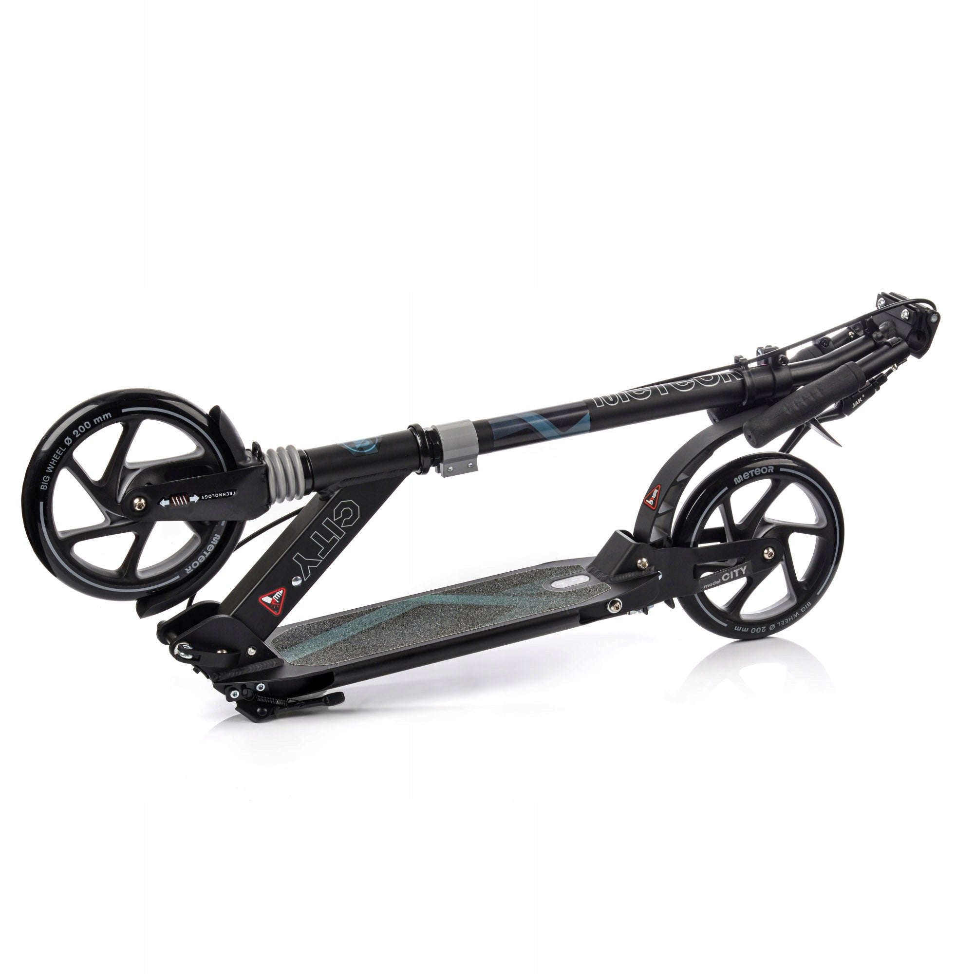 SCOOTER ADJUSTABLE METEOR CITY HAMBURG shock absorbers foot two brakes Color black