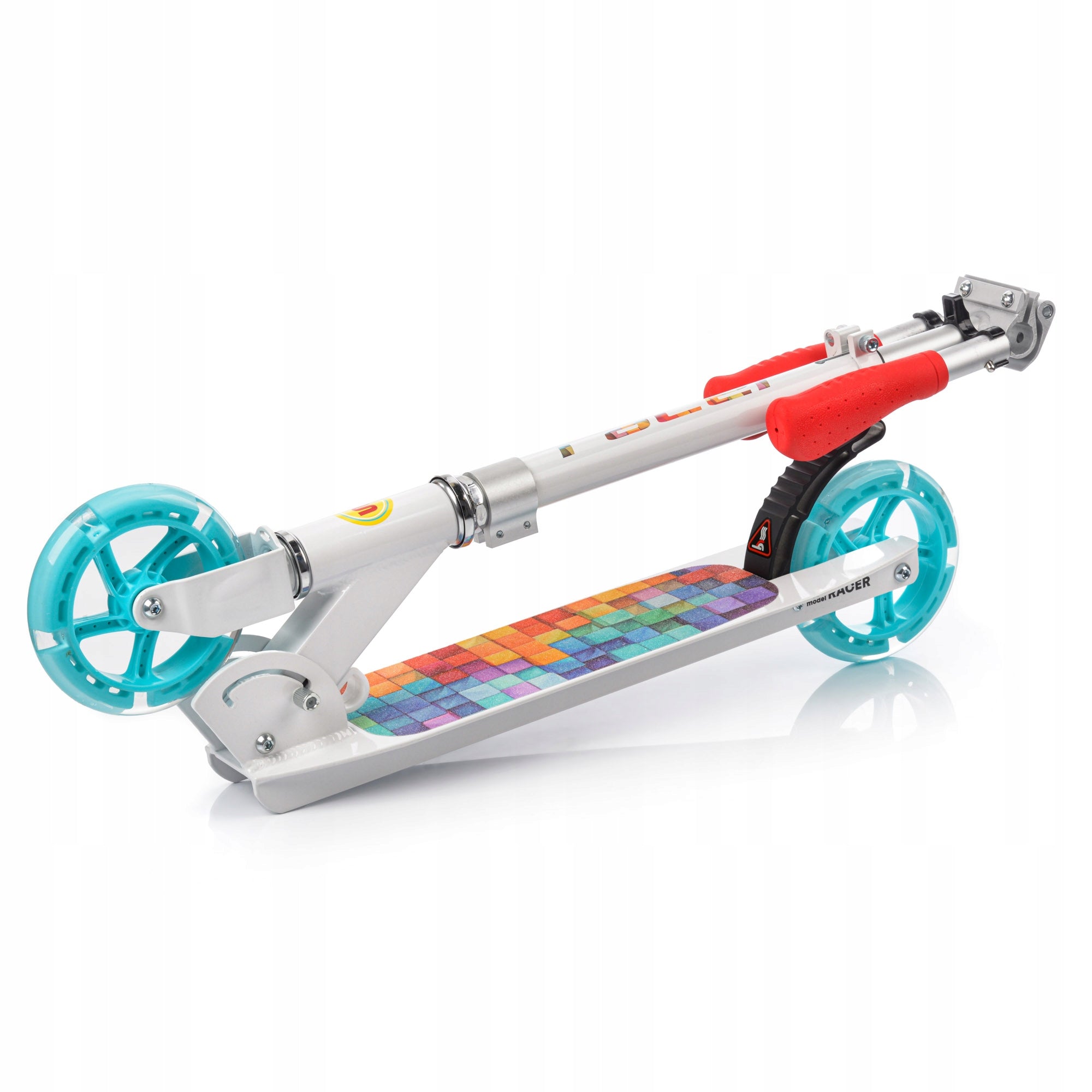 SCOOTER FOR CHILDREN METEOR RACER CUBE LED folding adjustable large platform Kind two-wheeled
