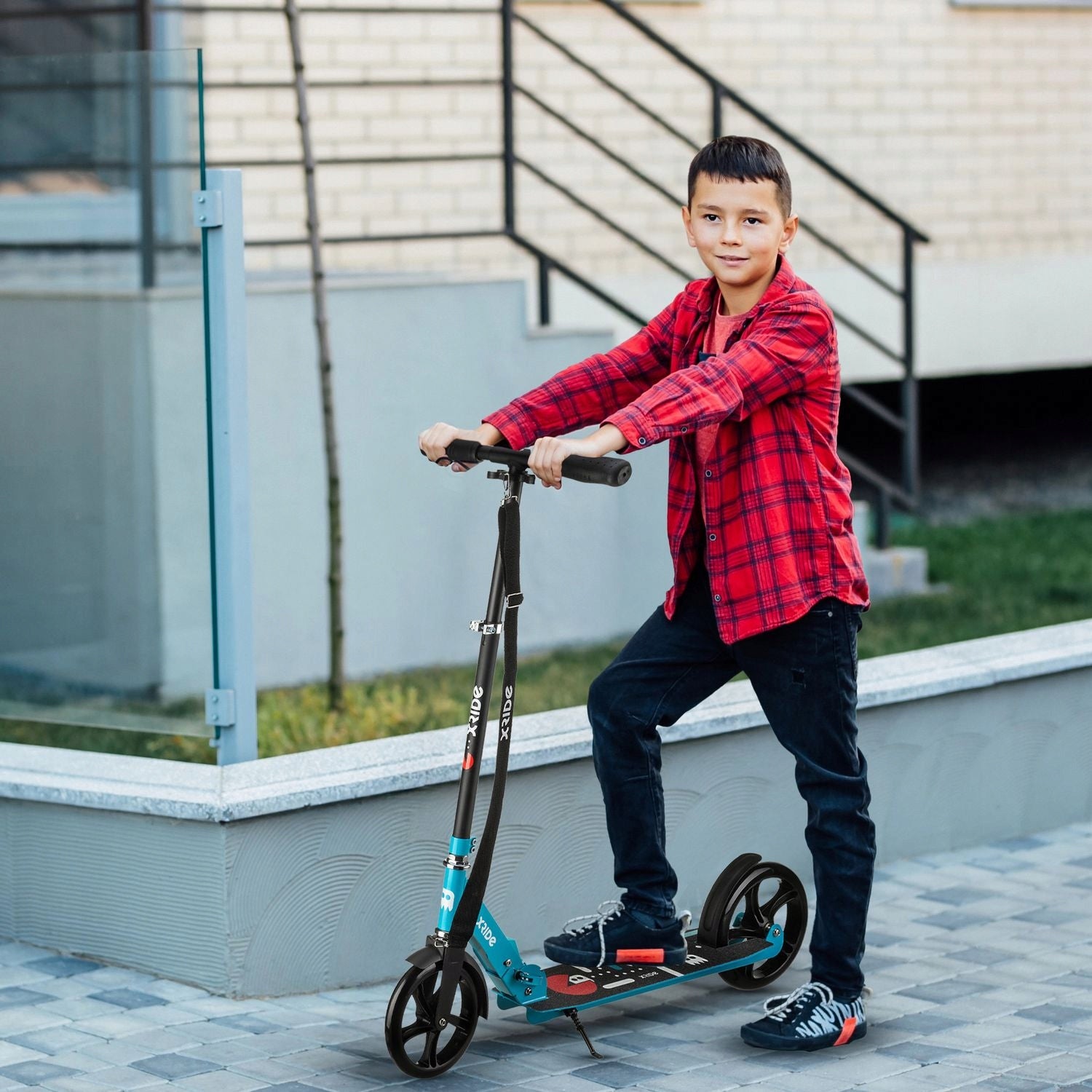 SCOOTER FOR CHILDREN URBAN FOLDING ALUMINUM LARGE WHEELS ST1600 XRIDE Packaging status original