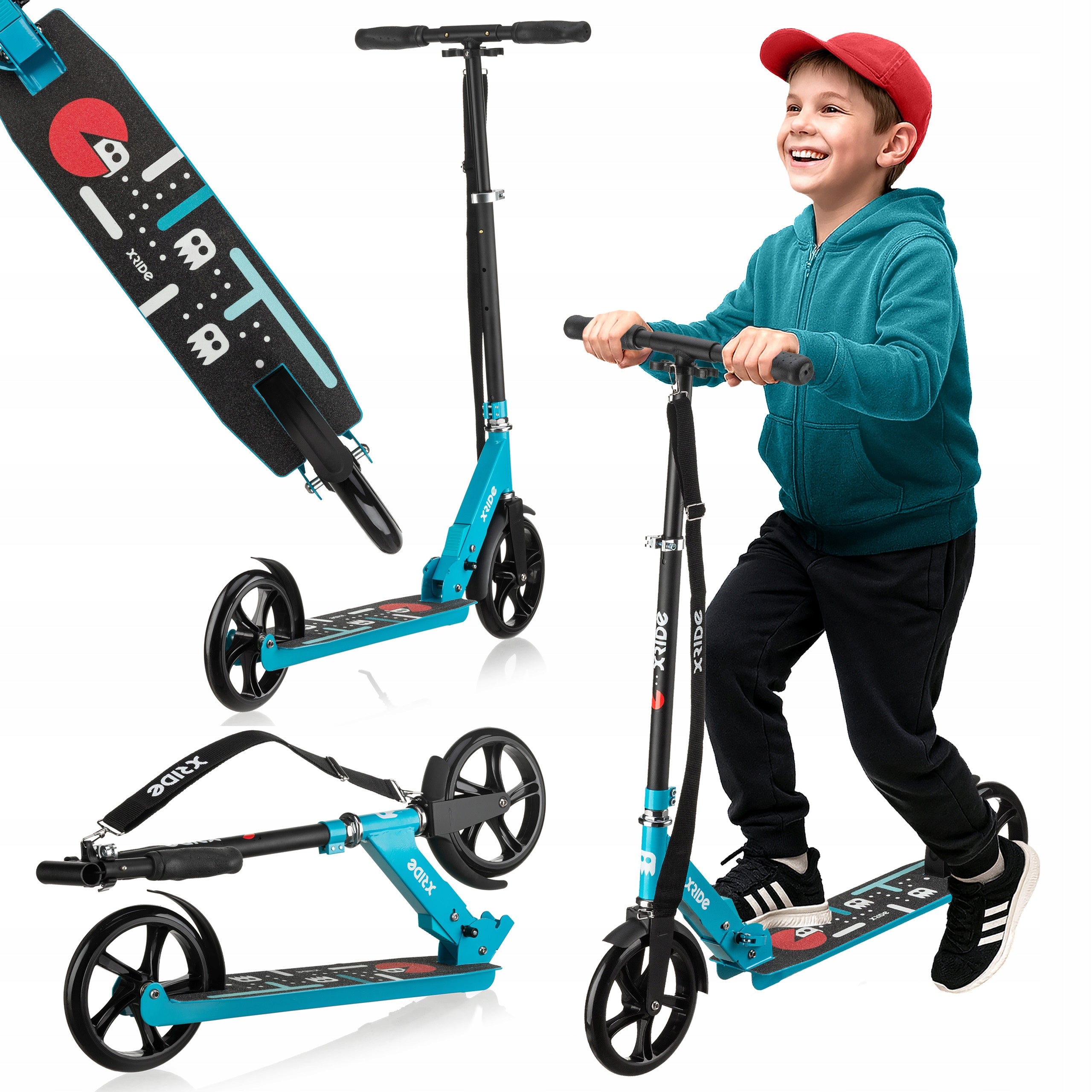 SCOOTER FOR CHILDREN URBAN FOLDING ALUMINUM LARGE WHEELS ST1600 XRIDE