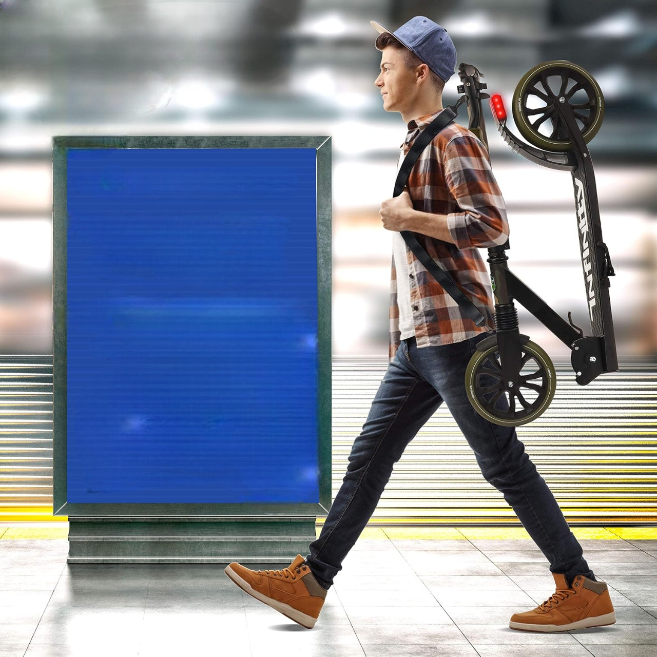 SCOOTER FOR CHILDREN WITH ADJUSTABLE STEERING WHEEL ANTI-SLIP PLATFORM Kind two-wheeled