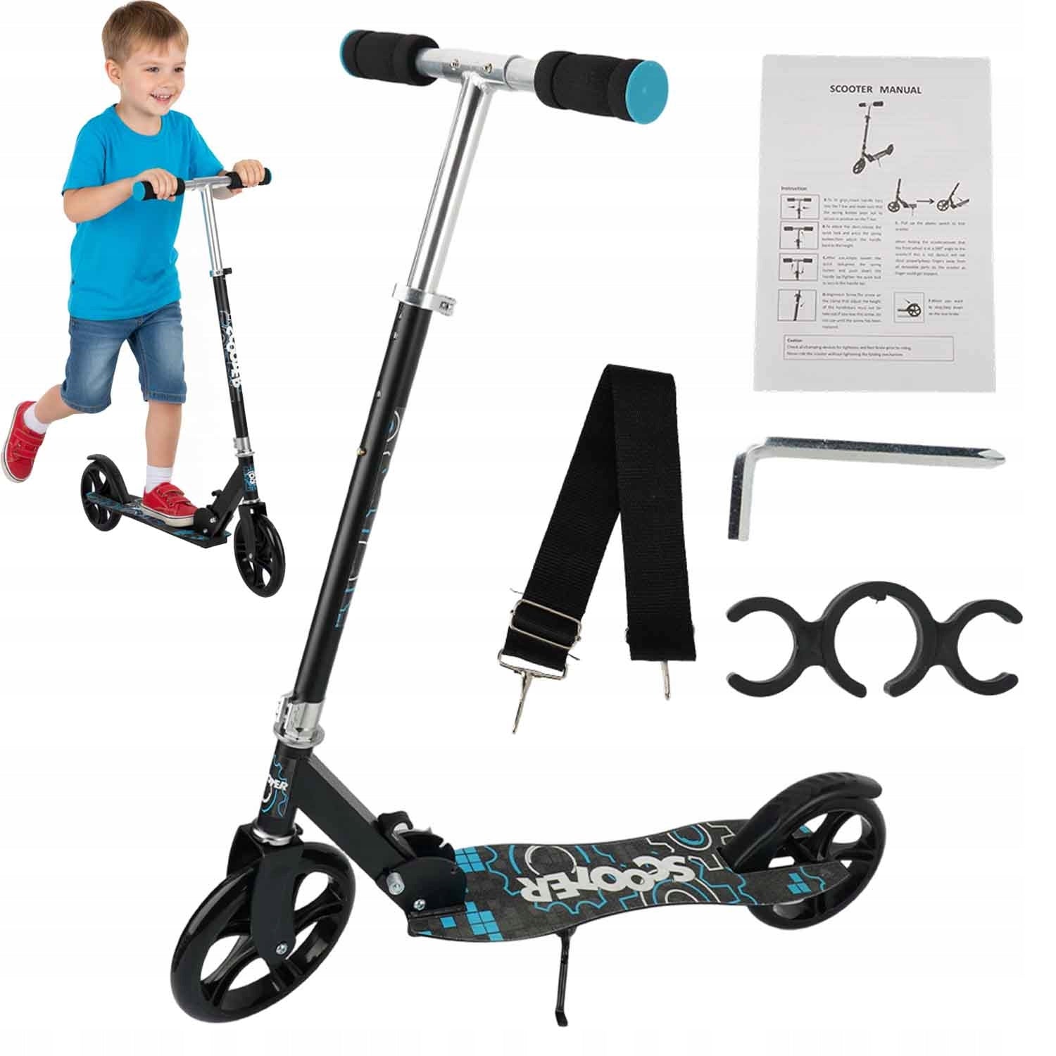SCOOTER LARGE FOLDING URBAN DESIGN ADJUSTABLE HEIGHT 80KG Packaging status original