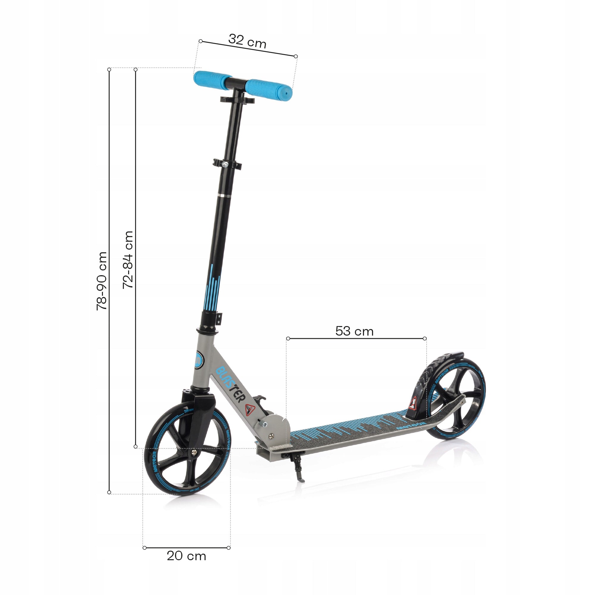 SCOOTER METEOR BLASTER 3-step adjustment folding foot up to 100 kg Shock absorption none