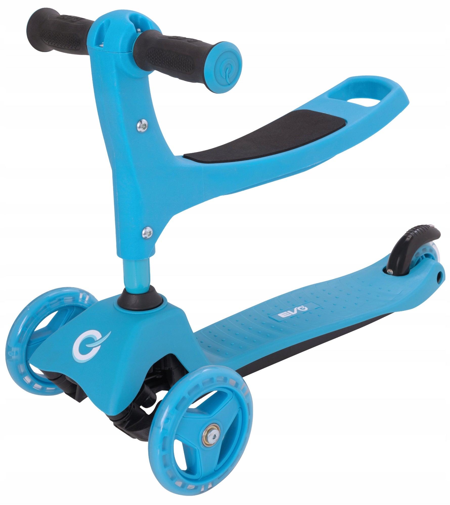 SCOOTER RIDER FOR CHILDREN 2IN1 ADJUSTABLE TRICYCLE LIGHT BLUE 12m+ Brand Evo