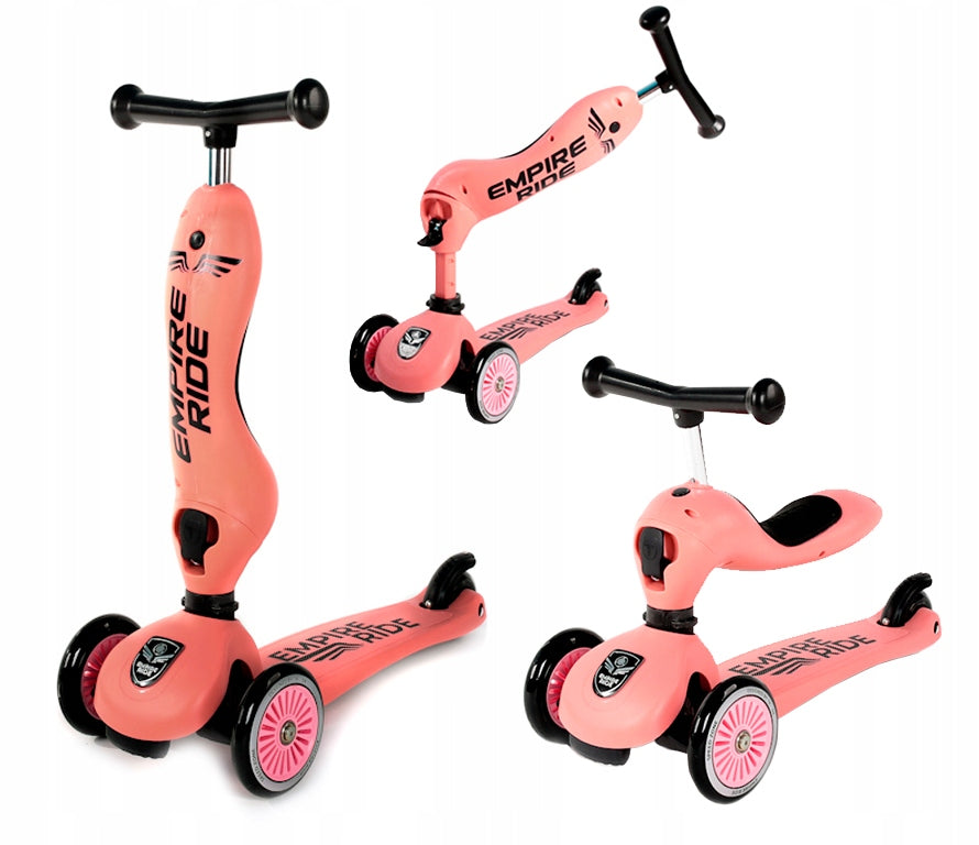 SCOOTER TRICYCLE RIDE FOR CHILDREN BALANCE EMPIRE RIDE PINK