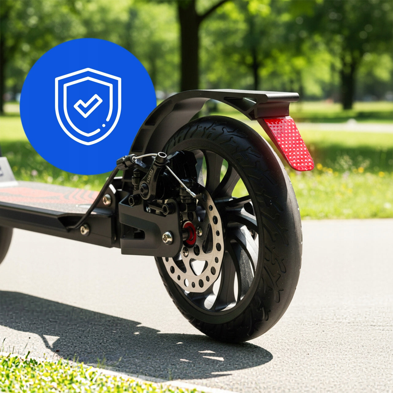 SCOOTER WITH WATER BOTTLE HOLDER DISC BRAKE FOLDING SHOCK ABSORPTION LARGE XL Brake yes