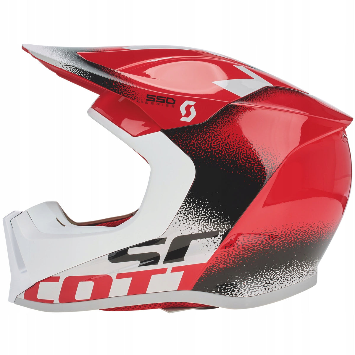 SCOTT 550 NOISE Cross Helmet Color White Red Black Size M Poznań Manufacturer's catalog number 273104