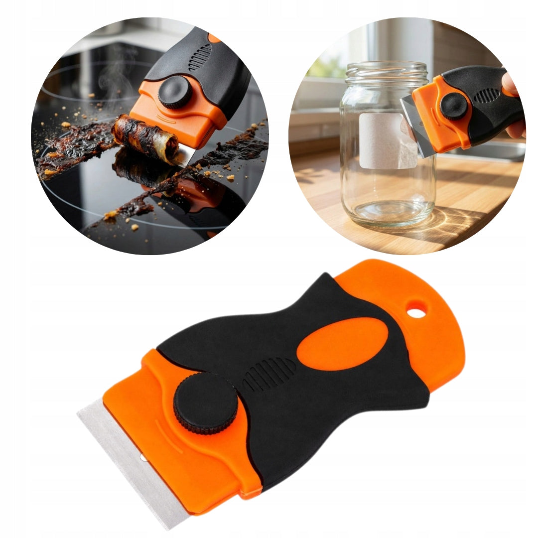 SCRAPER FOR CLEANING CERAMIC INDUCTION HOB OF MIRROR AND TILE WINDOWS