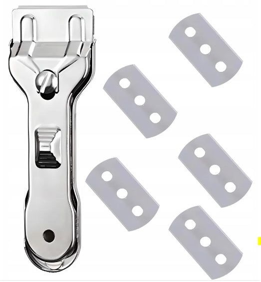 SCRAPER FOR CLEANING COOKERS CERAMIC HOB INDUCTION GLASS 6 BLADES