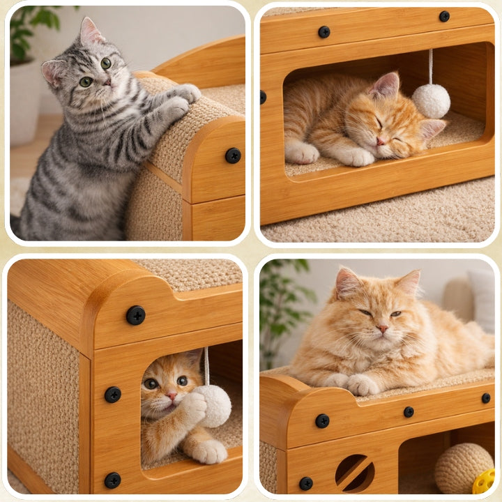 SCRATCHER CAT HOUSE CARDBOARD AND MDF BED ECO-FRIENDLY Bunk Manufacturer code KOT18