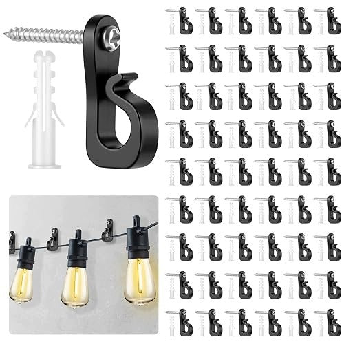 SCREW-IN HOOKS FOR LED LIGHTS OUTDOOR 35 PCS. wooden steel set Brand no brand