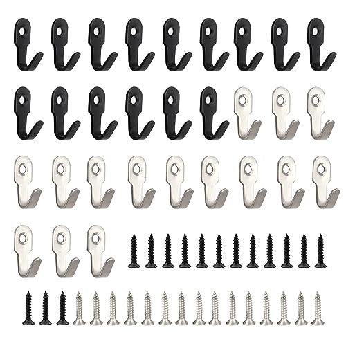 SCREW-IN WALL HOOKS RETRO STAINLESS STEEL FOR CLOTHES KEYS 30 PCS. Brand no brand