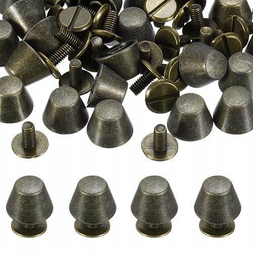 SCREW RIVETS FOR BAGS 10 MM BRONZE METAL 25 DIY KITS for home gift