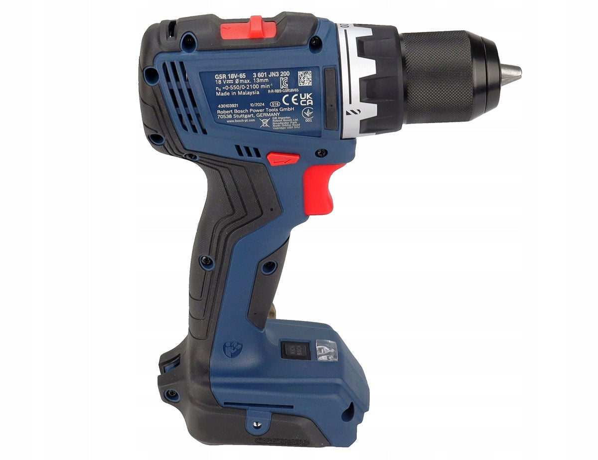 SCREWDRIVER 63Nm GSR 18V-65 BOSCH BRUSHLESS BODY + CASE Battery capacity 0 Ah