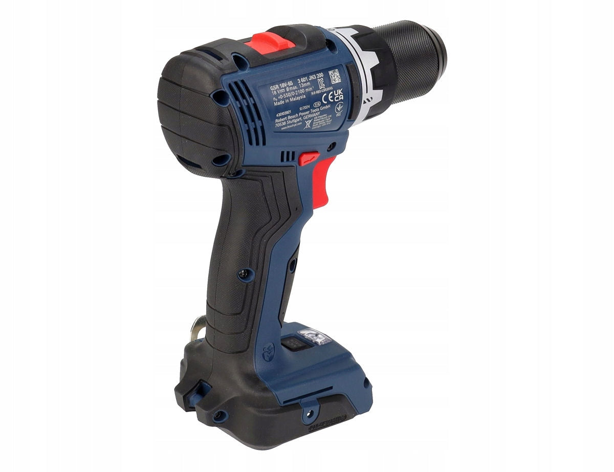 SCREWDRIVER 63Nm GSR 18V-65 BOSCH BRUSHLESS BODY + CASE Power supply rechargeable battery