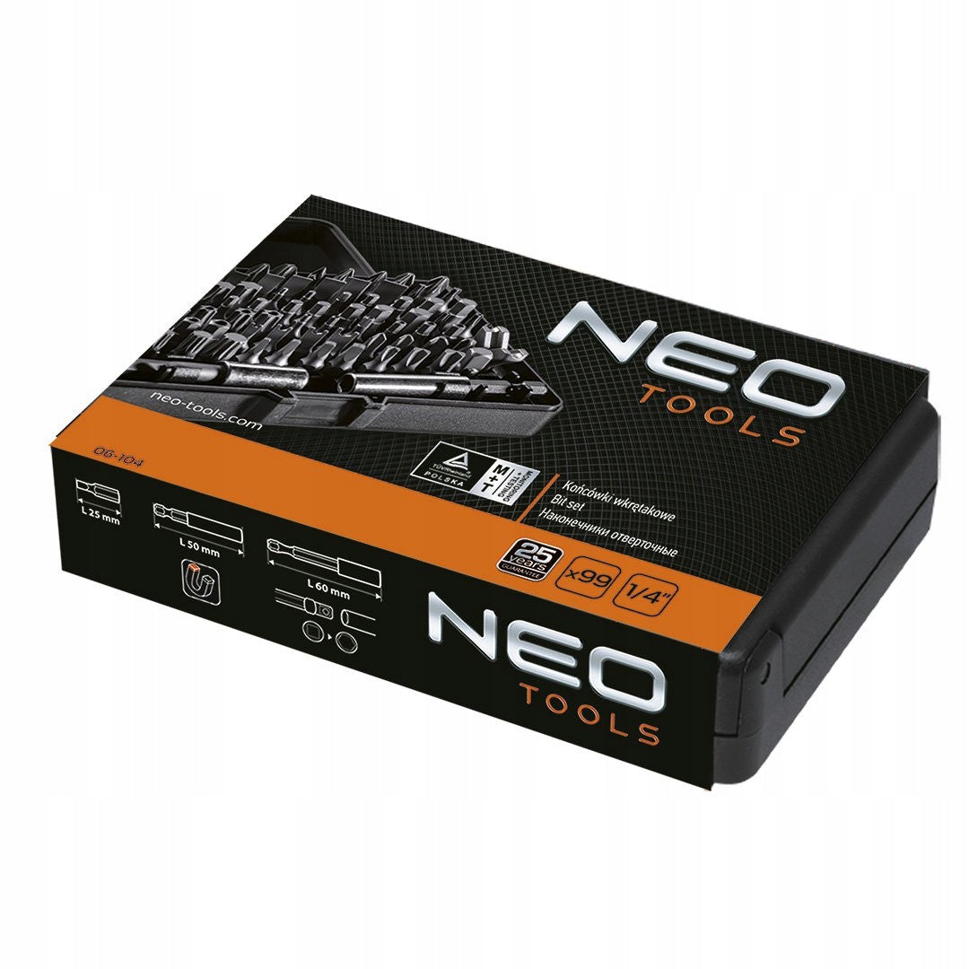 SCREWDRIVER BITS WITH HANDLE SET 99 PCS 06-104 NEO TOOLS Manufacturer code 06-104