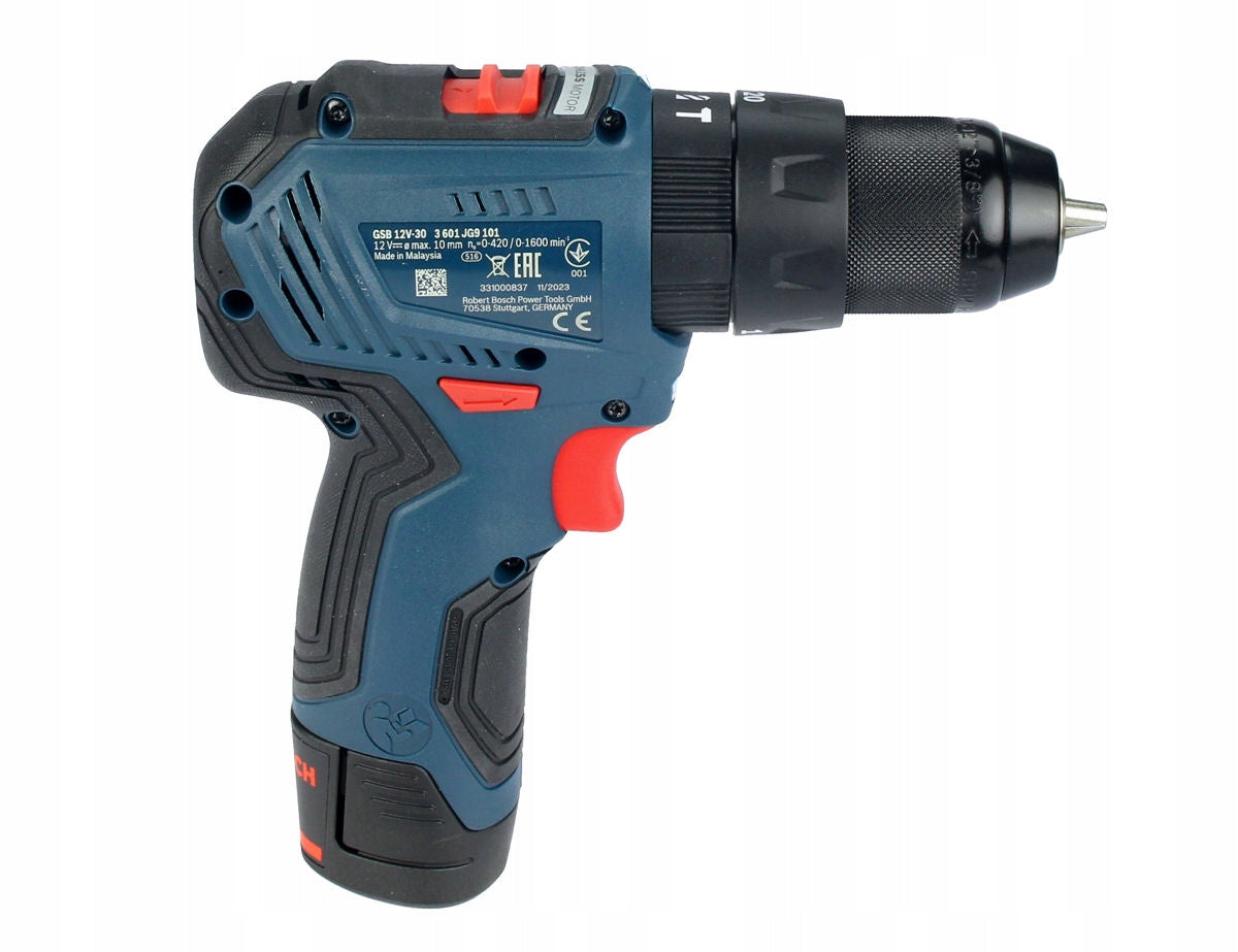 SCREWDRIVER GSB 12V-30 BOSCH 2x2,0Ah BRUSHLESS Power supply rechargeable battery