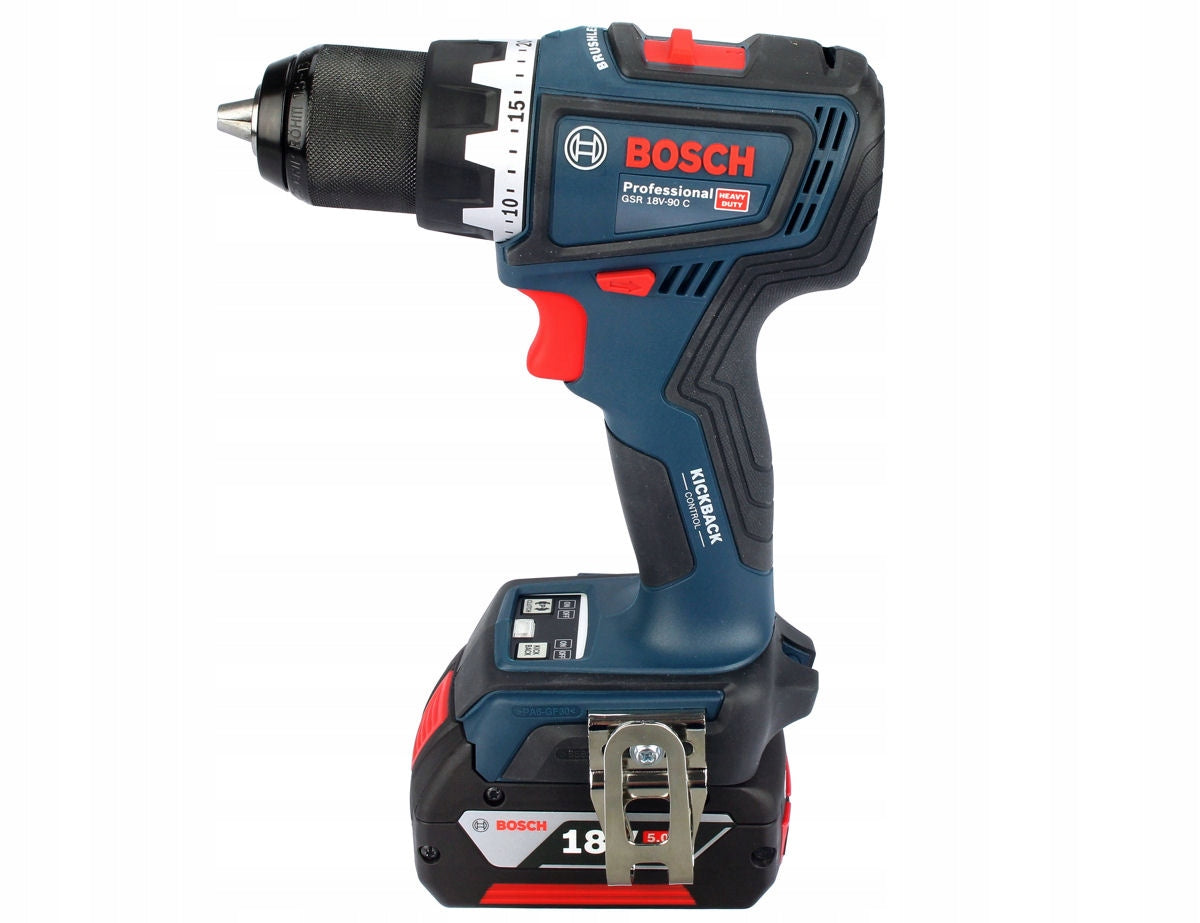 SCREWDRIVER GSR 18V-90 C BOSCH 2x4,0Ah L-BOXX Series Professional