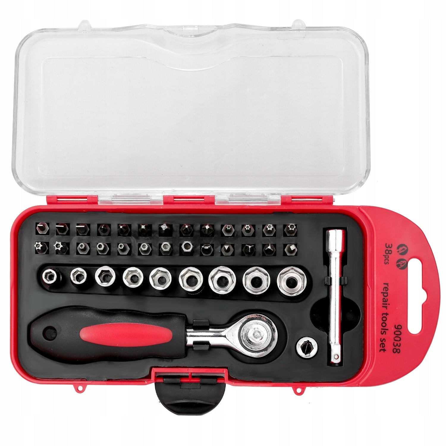 SCREWDRIVER SET WITH RATCHET AND ATTACHMENTS 1/4 38EL Brand Kopier