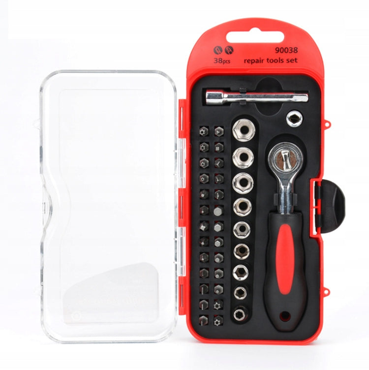 SCREWDRIVER SET WITH RATCHET AND ATTACHMENTS 1/4 38EL Manufacturer code 04512