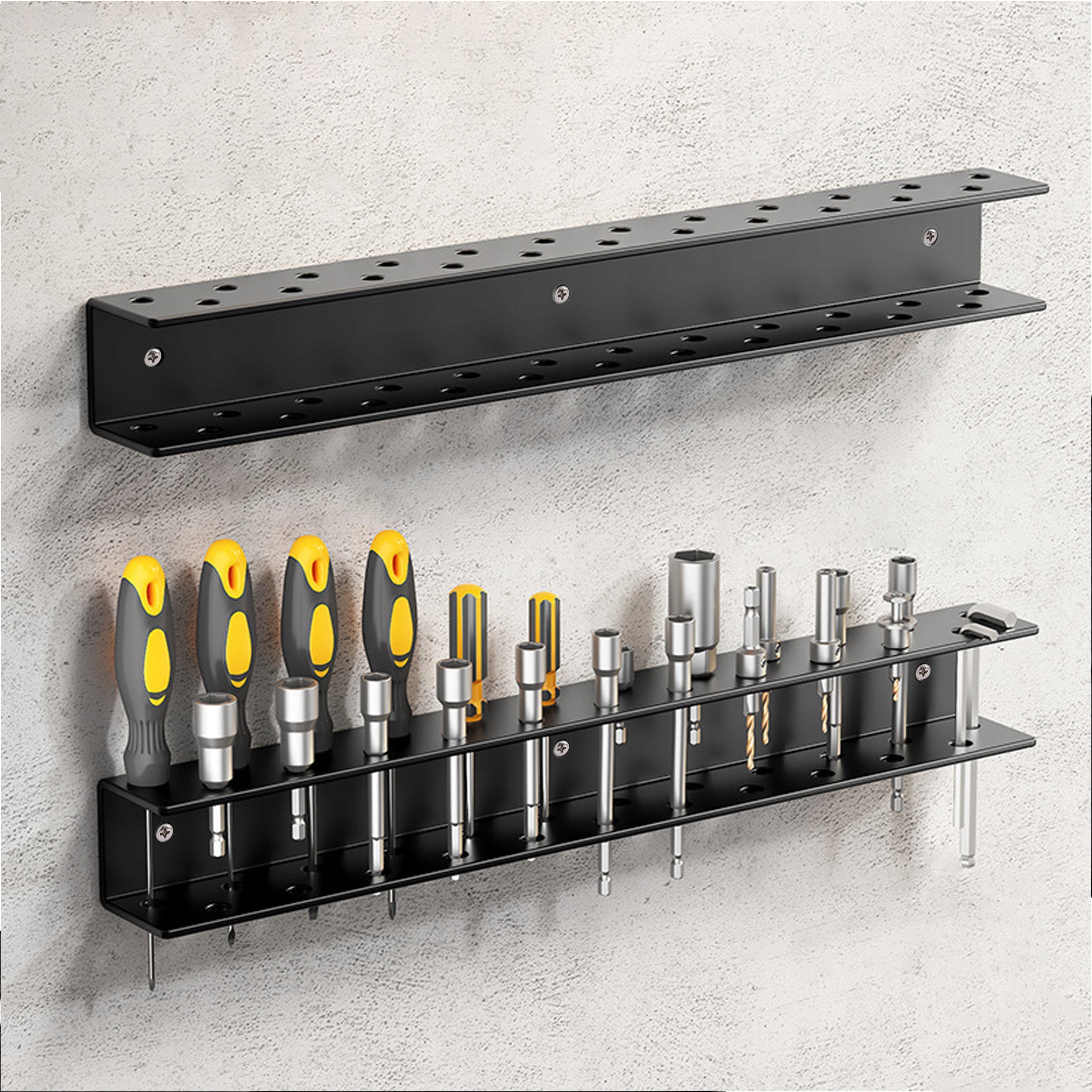SCREWDRIVER WALL HANGER SCREWDRIVERS WORKSHOP STRIP HOLDER 50cm Product height 4.5 cm