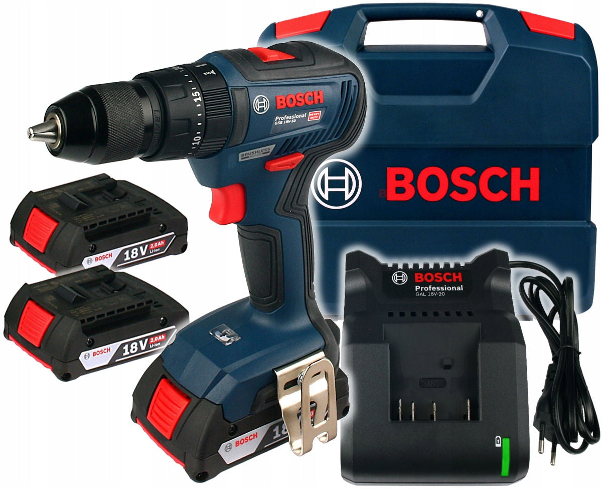 SCREWDRIVER WITH IMPACT GSB 18V-50 BOSCH 3x2,0Ah BRUSHLESS