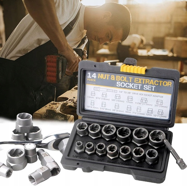 SCREWDRIVERS FOR BROKEN NUT BOLTS SET OF 14 TOOL ELEMENTS Manufacturer code 783996075954