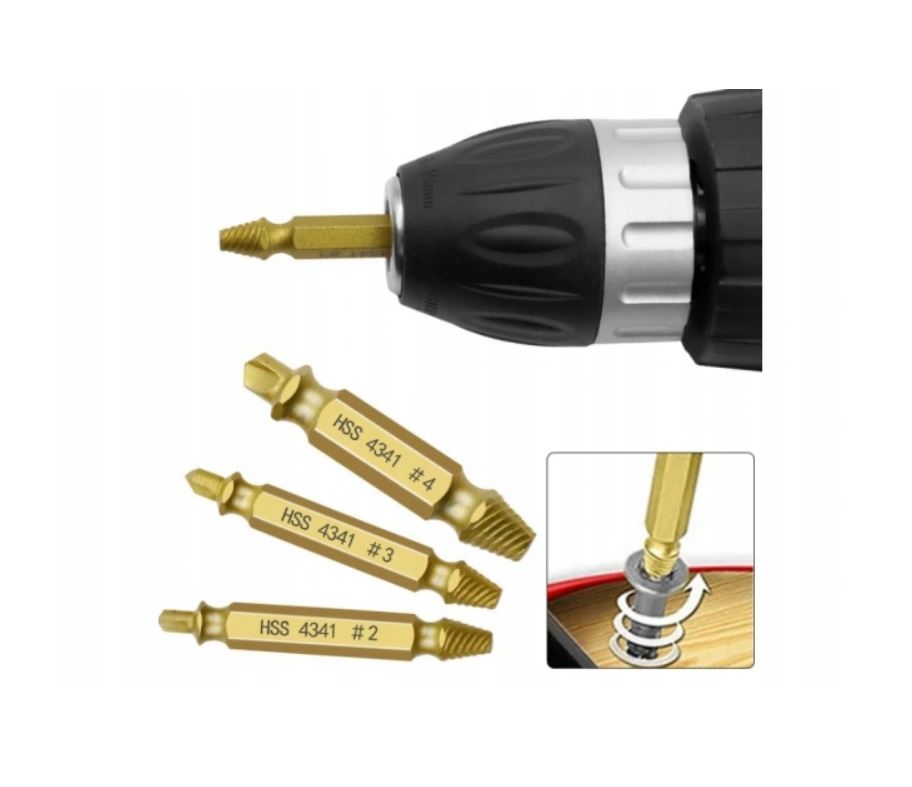 SCREWDRIVERS FOR BROKEN SCREW THREADS SET OF 6 PCS + CASE Manufacturer code EB209