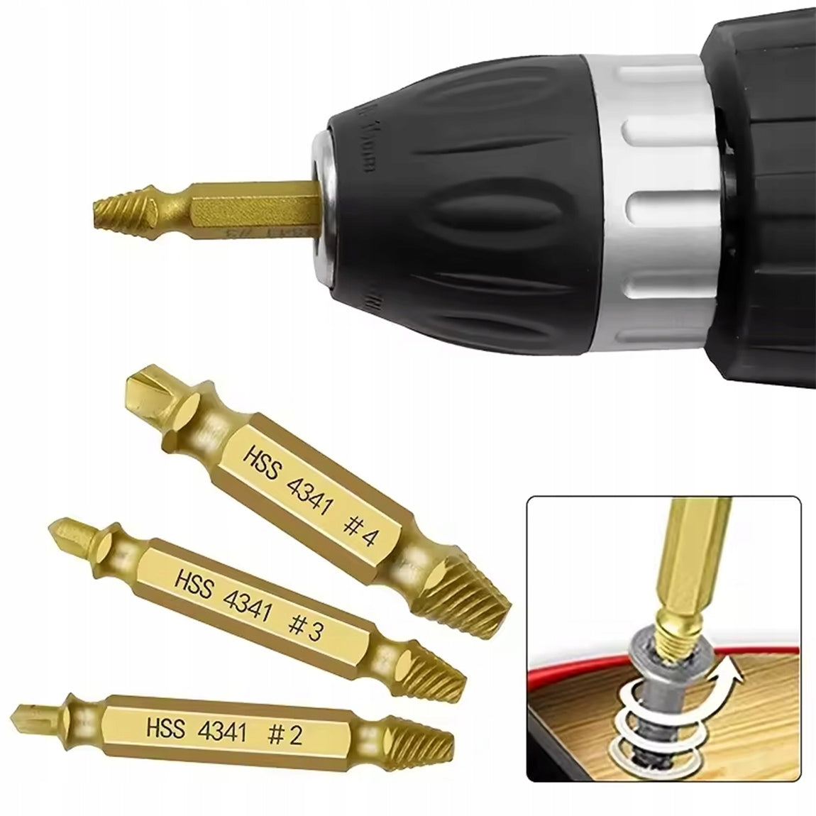 SCREWDRIVERS FOR BROKEN SCREWS SCREW PINS 6PCS SET + CASE Packaging status original