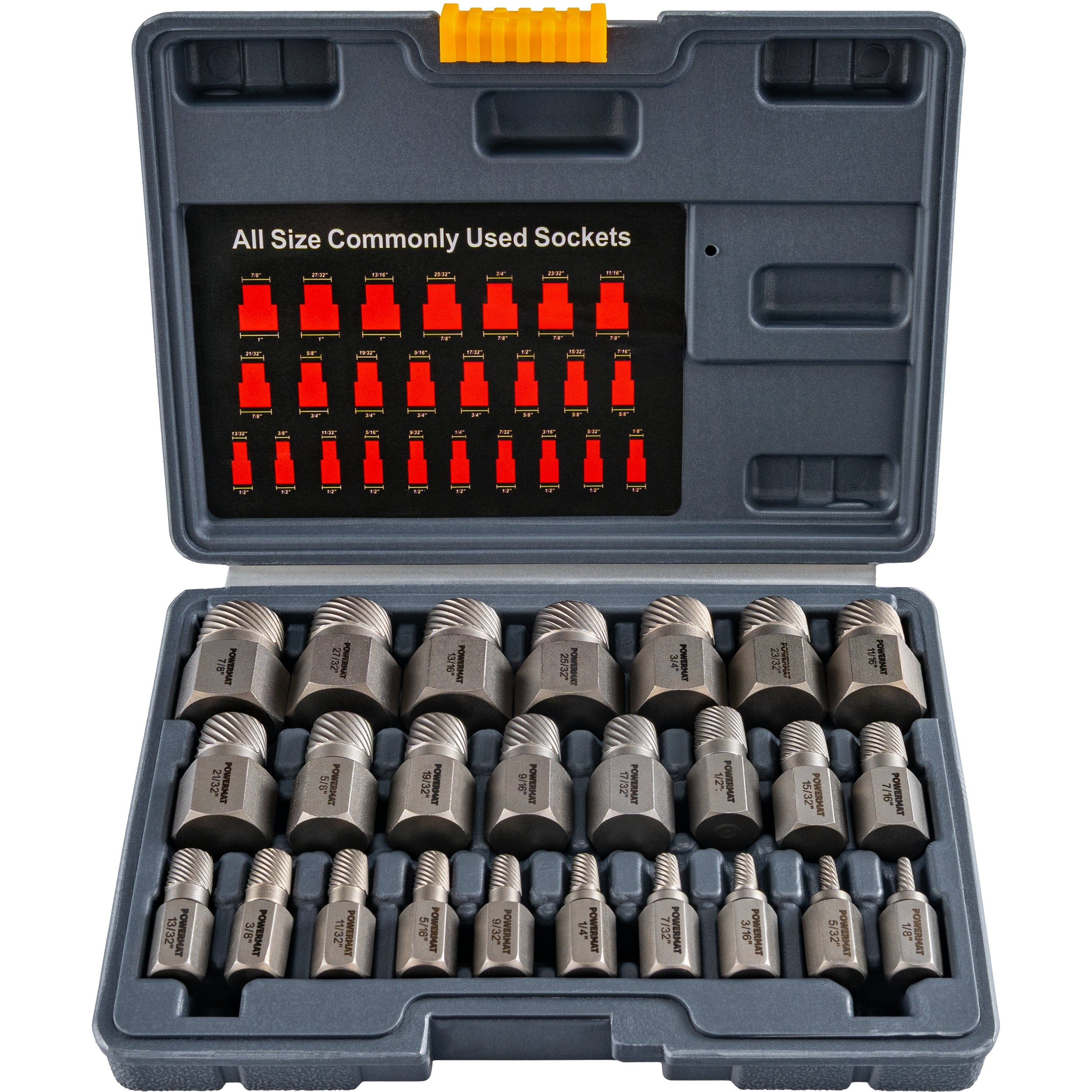 SCREWDRIVERS FOR INTERNAL SCREWS 25 ELEMENTS HEX STEEL 42GRMO SET SUITCASE