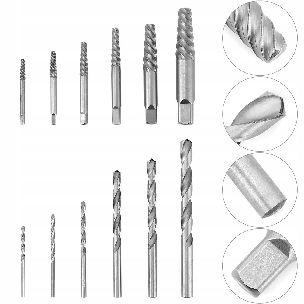SCREWDRIVERS FOR NUTS PINS BROKEN THREADS SET 26 EL. Number of items in the set 26