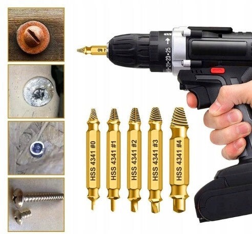SCREWDRIVERS SCREWDRIVER FOR BROKEN SCREWS 5PCS titanium
