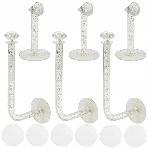 SCRUNCHIE STAND HAIR BANDS JEWELRY SELF-ADHESIVE PLASTIC 6 PCS Brand no brand