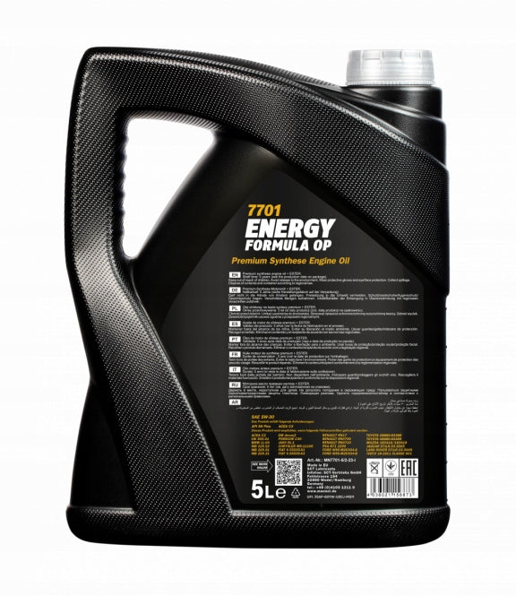 SCT - MANNOL Engine oil 7701 ENERGY FORMULA OP 5W30 4L Manufacturer code MN7701-4