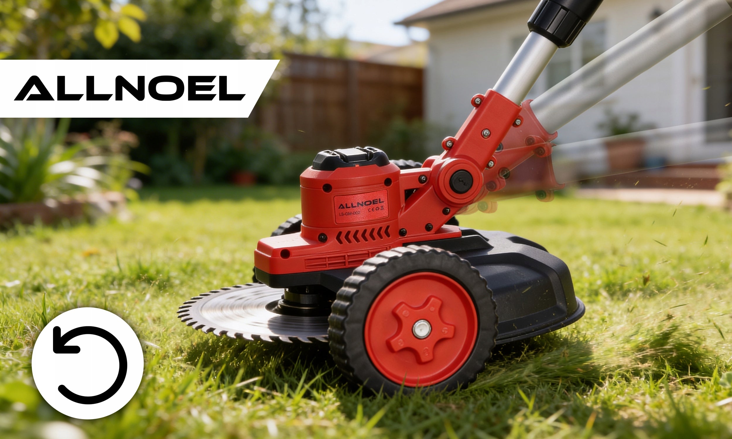 SCYTHE ACCUMULATION BRUSHLESS BRUSH CUTTER 2X AKU 6AH STRONG WHEELS Kind edge trimmer