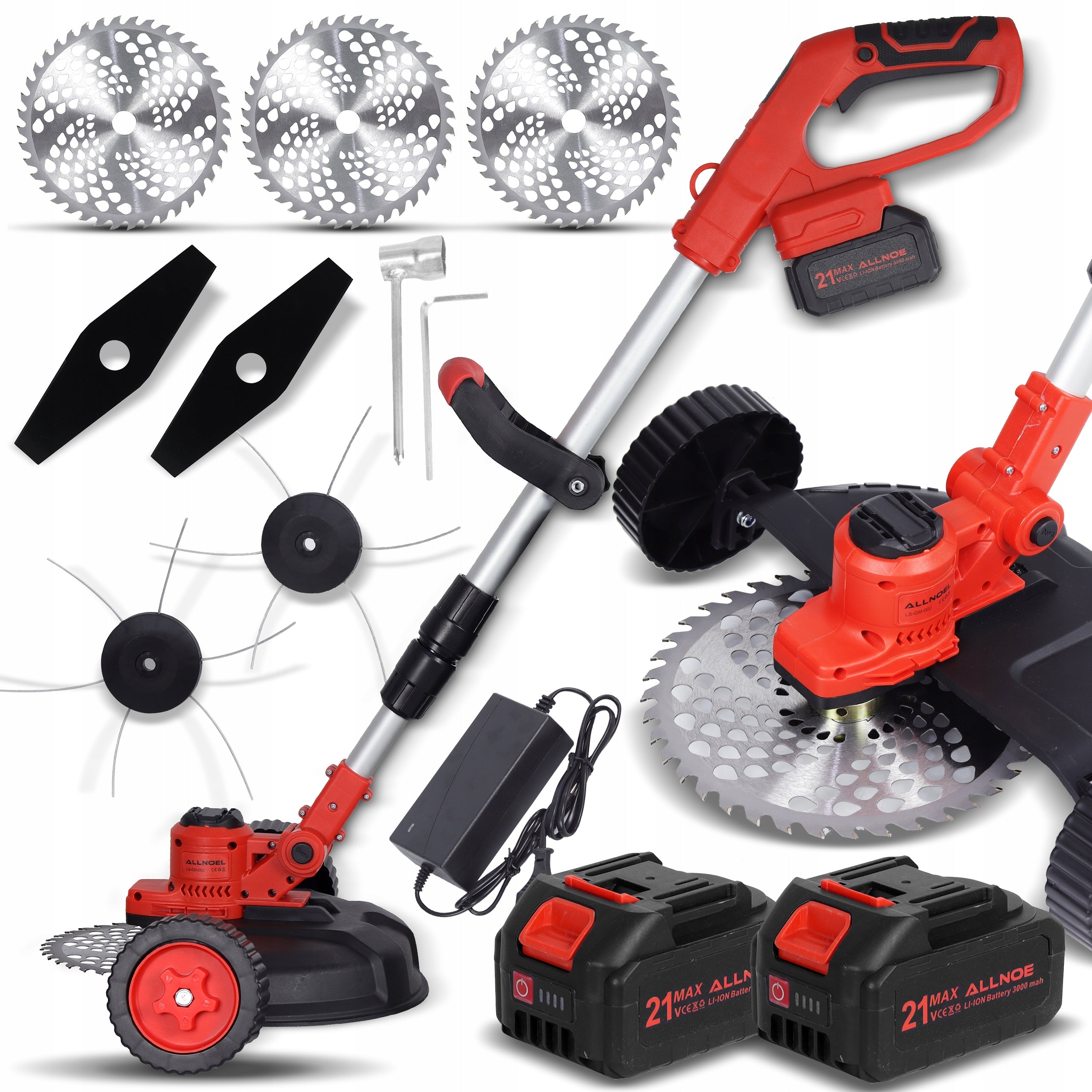 SCYTHE ACCUMULATION BRUSHLESS BRUSH CUTTER 2X AKU 6AH STRONG WHEELS