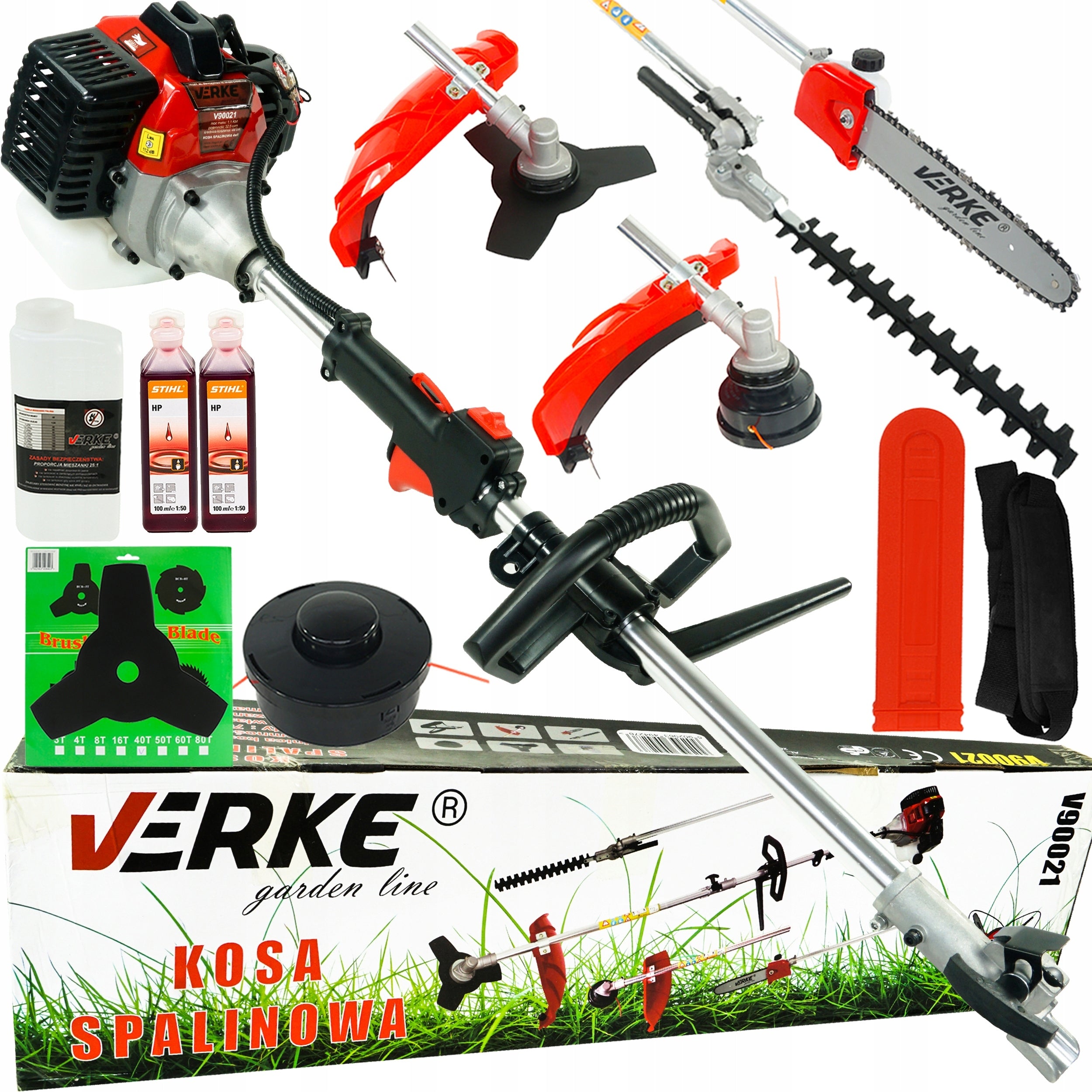SCYTHE COMBUSTION HEDGE TRIMMER CHAINSAW MULTI SET