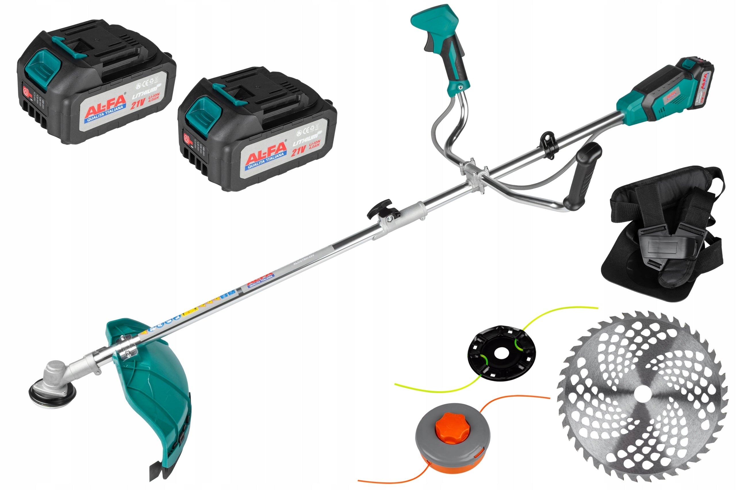 SCYTHE CORDLESS grass trimmer BATTERY OPERATED TRIMMER fishing line shield Brand AL-FA