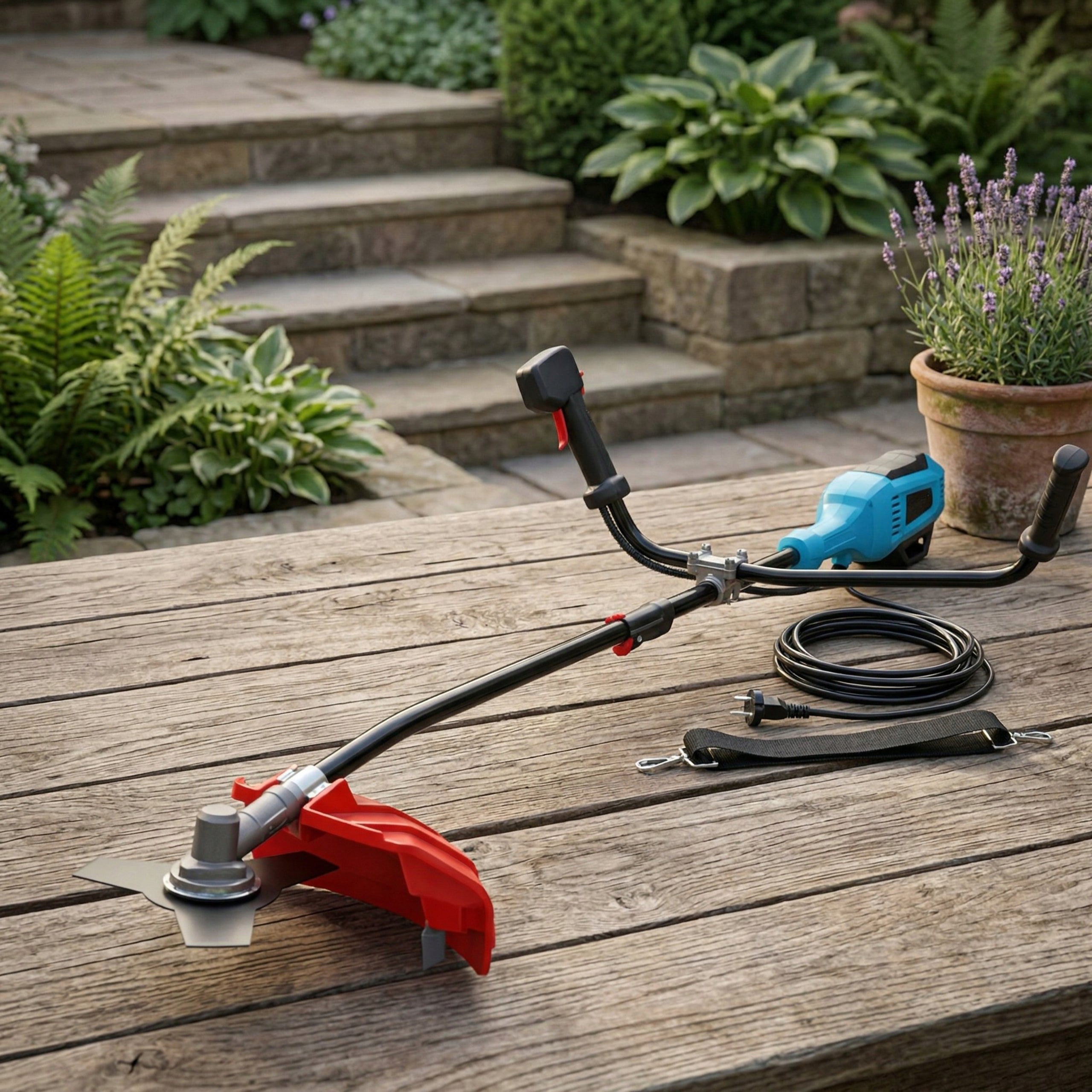 SCYTHE Electric TRIMMER Blaupunkt 1400W Set Fishing Line Disc Brush Power supply electrical