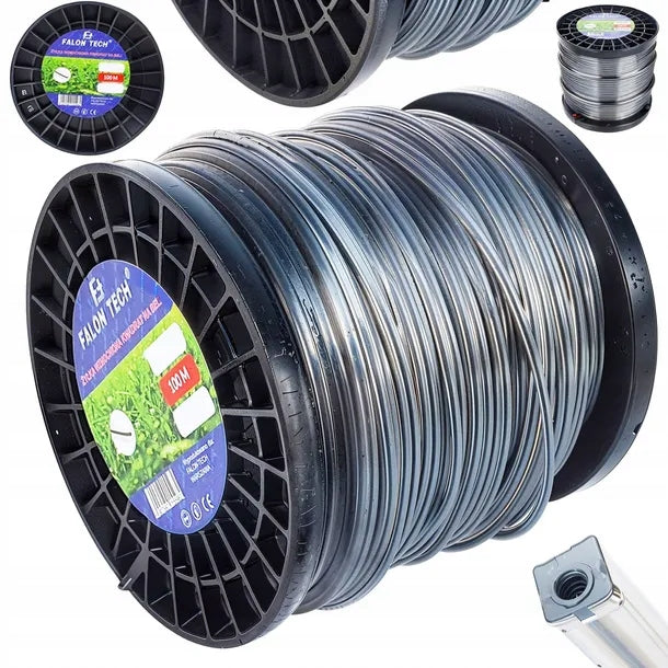 SCYTHE LINE CUTTING TRIMMERS REINFORCED WITH SQUARE WIRE 2,7mm 100m Brand Tryton