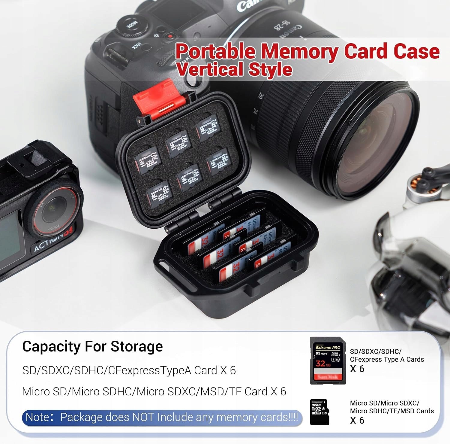 SD MEMORY CARD CASE PROTECTIVE COMPACT Model Małe etui na karty SD