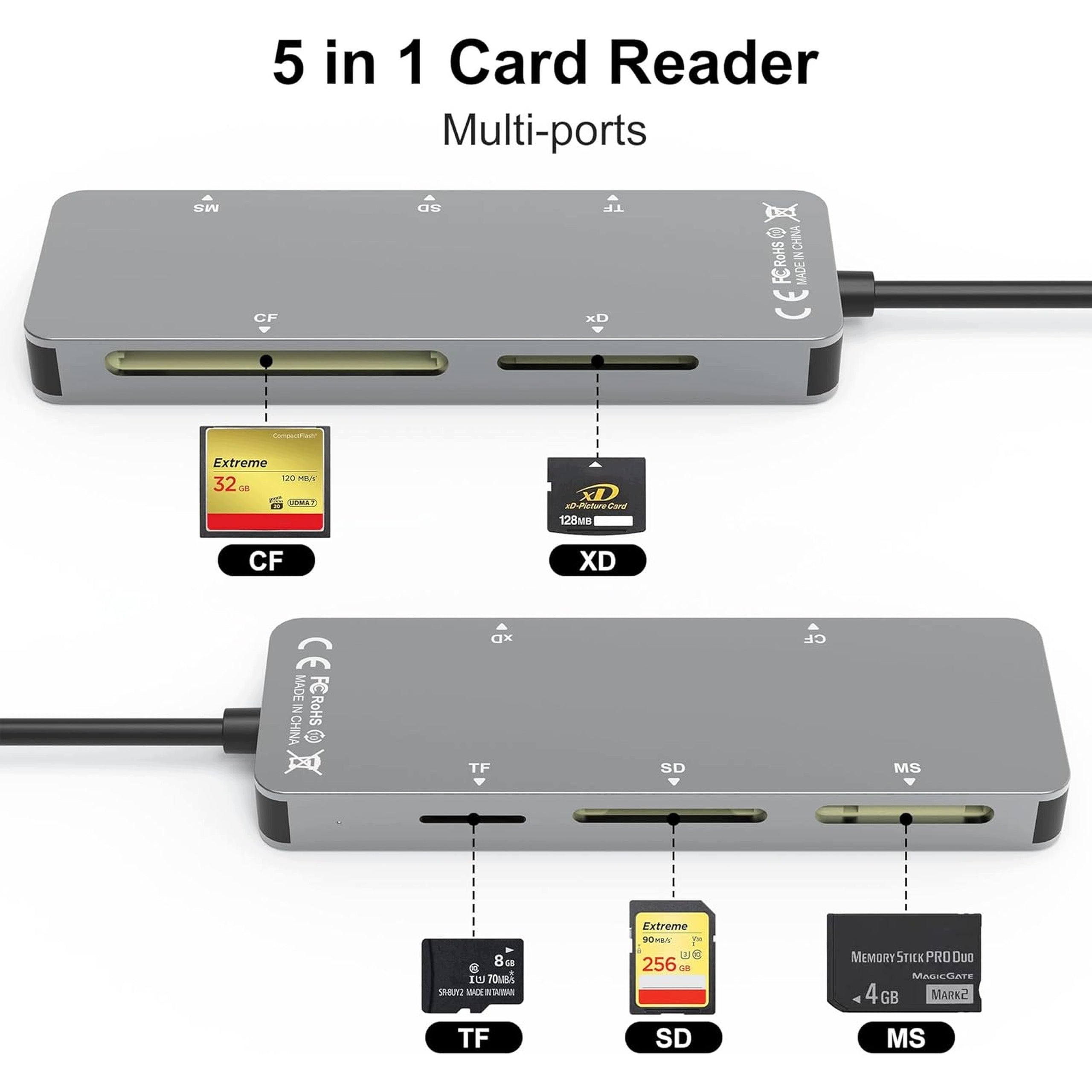 SD microSD Memory Stick 5 in 1 OTG Memory Card Reader Manufacturer no brand
