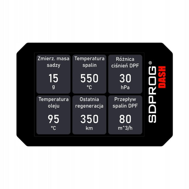 SDPROG DASH universal vehicle monitor e.g. DPF, oil, revolutions, temperature Brand SDPROG