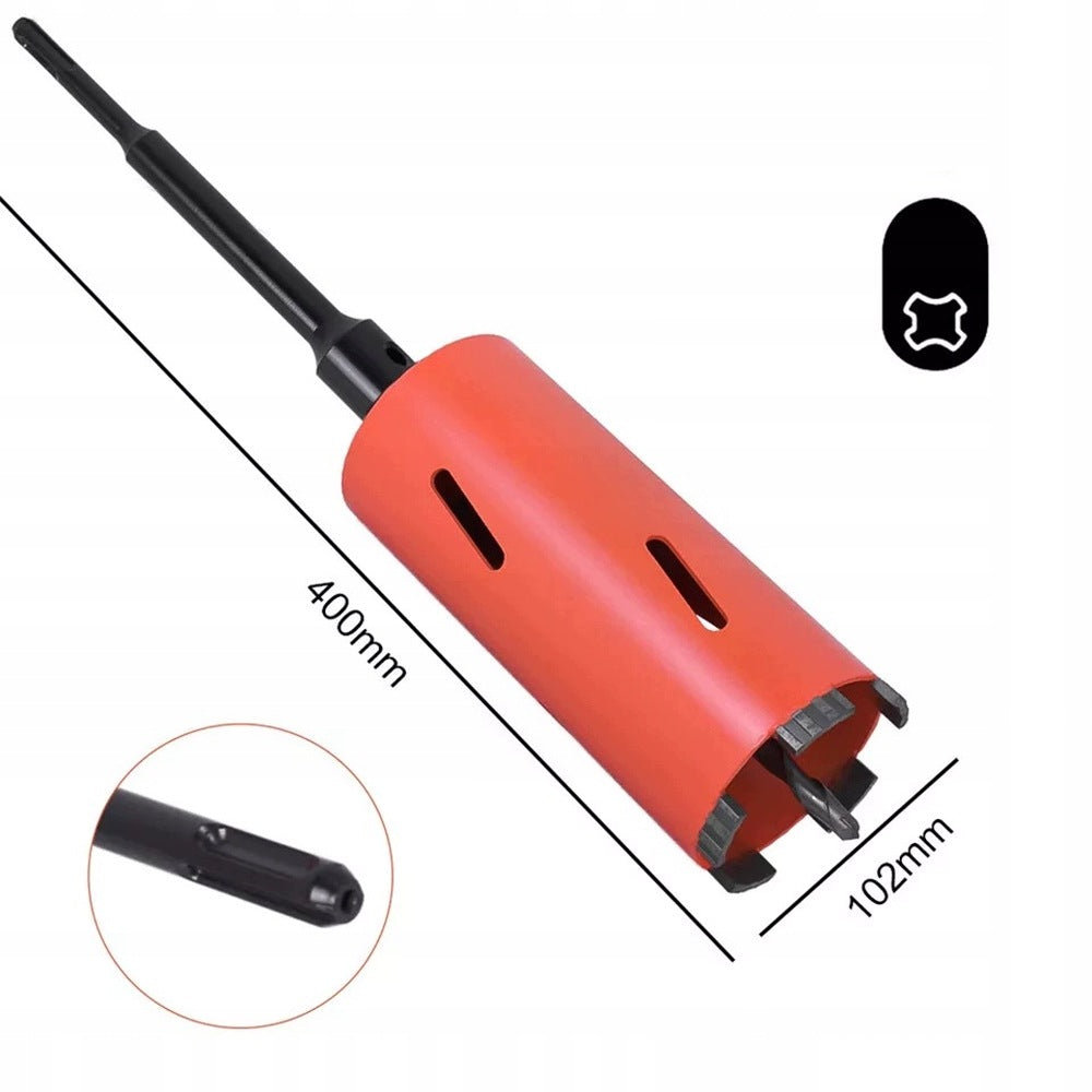 SDS PLUS Diamond Drill Bit for Impact Drills, Diameter 102mm Length 400mm Manufacturer code 52CGVH